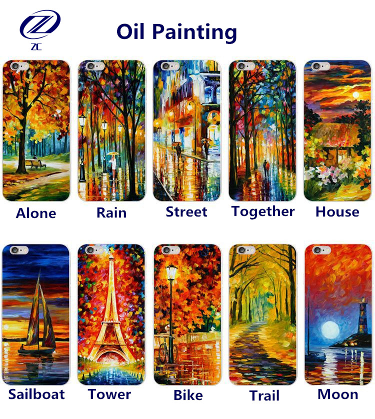 Oil Painting TPU Color Printing Case For iPhone Shantou ZC Technology